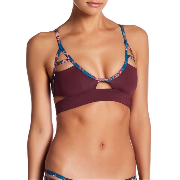 TAVIK JESSI JAX Color Blocked Merlot Bikini Set - Picture 5 of 6